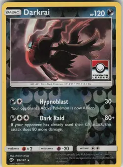 Pokemon Darkrai - (Pokemon League) Promo League & Championship Cards 087/147 NM - Image 1