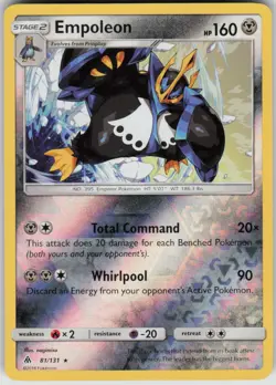 Pokemon Empoleon Reverse Holo Rare SM - Forbidden Light 81/131 NM - Image 1