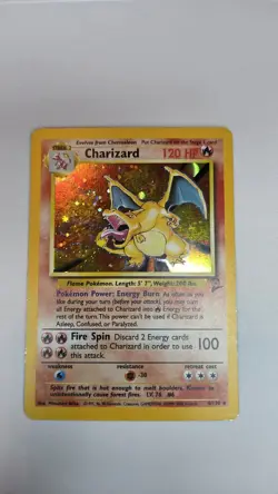 2000 Pokemon Base Set 2 Charizard 4/130 Holo Rare WOTC Unlimited MP - Image 1