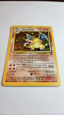 2000 Pokemon Base Set 2 Charizard 4/130 Holo Rare WOTC Unlimited MP - Image 3