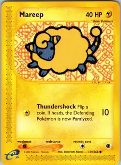 Mareep 119/165 Expedition Pokemon TCG LP - Image 1