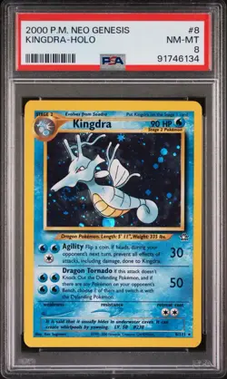 2000 POKEMON NEO GENESIS #8 KINGDRA-HOLO PSA 8 - Image 1