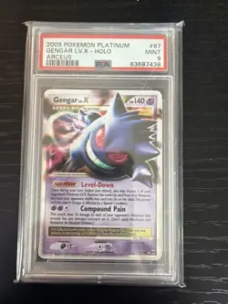 Pokemon Gengar Lv.X Platinum Arceus Holo Rare #97 PSA 9 Mint - Image 1