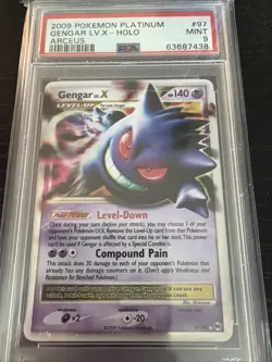 Pokemon Gengar Lv.X Platinum Arceus Holo Rare #97 PSA 9 Mint - Image 2