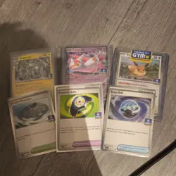 Pokemon TCG Gym Stamp Promo Surging Sparks Set 6 Card Bundle - Image 1