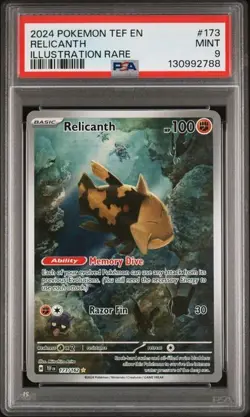 RELICANTH PSA 9 2024 POKEMON TEF EN-TEMPORAL FORCES ILLUSTRATION RARE #173/162 - Image 1