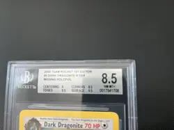 BGS 8.5 1st Edition Dark Dragonite No Holo ERROR Team Rocket 5/82 Pokemon Card - Image 2