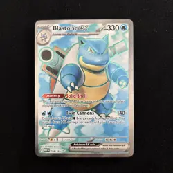 Pokemon TCG Scarlet & Violet 151 Blastoise EX English Card 184/165 - Image 1
