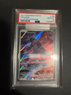 2023 Pokemon SV Paradox Rift Groudon #199/182 PSA 10 - Image 1