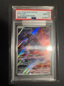 2023 Pokemon SV Paradox Rift Groudon #199/182 PSA 10 - Image 2