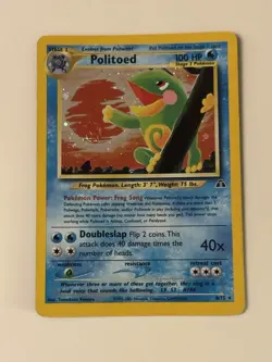 Pokemon TCG Politoed 8/75 Neo Discovery Holo Rare Unlimited English 2001 🌀swirl - Image 1
