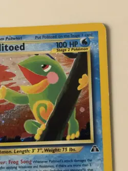 Pokemon TCG Politoed 8/75 Neo Discovery Holo Rare Unlimited English 2001 🌀swirl - Image 5