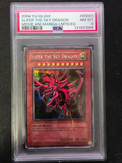 YUGIOH YMA-EN001 SLIFER THE SKY DRAGON SECRET RARE HOLO PSA 8 MINT NM-MT - Image 1