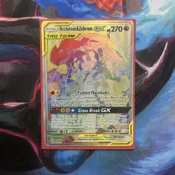 Pokemon Reshiram Zekrom rainbow GX 259/236 Secret Rare Tag Team GX - Image 1