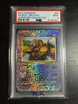 2002 POKEMON Legendary Taurus #65 Reverse HOLO PSA 9 - MINT - Image 1