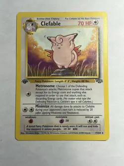 Clefable 17/64 1st Edition Jungle Set Non Holo Rare 1999 English Pokemon - Image 1