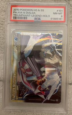 Pokemon 2010 HG & SS Palkia & Dialga Triumphant Legend Holo #101 PSA 8 NM-MT - Image 1