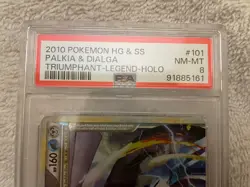 Pokemon 2010 HG & SS Palkia & Dialga Triumphant Legend Holo #101 PSA 8 NM-MT - Image 2