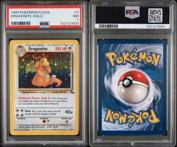 1999 Pokemon Dragonite #4 Fossil Holo PSA 7 NM - Image 3