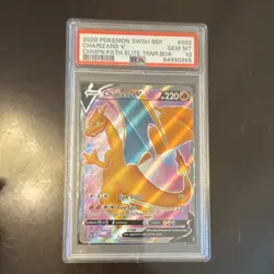 2020 Pokemon Charizard V SWSH050 Champion's Path ETB Promo Holo PSA 10 - Image 1