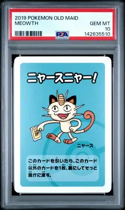 2019 POKEMON OLD MAID MEOWTH PSA 10 - Image 1