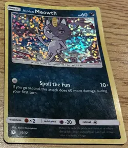 Pokemon TCG Mcdonalds 2019 Alolan Meowth 10/12 Holo Promo - Image 1