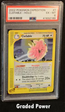 Pokemon Expedition Clefable PSA 6 Holo (2189) #7 - Image 1