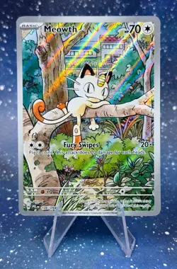 Meowth ILLUSTRATION RARE 106/094 Phantasmal Flames Pokemon TCG - Image 2