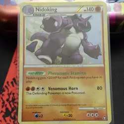 Pokemon Nidoking Holo Rare Triumphant 6/102 Stage 2 140HP English Pokemon TCG - Image 1