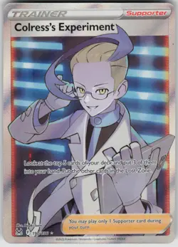 Pokemon Colress's Experiment (Full Art) Ultra Rare SWSH11 Lost Origin 190/196 NM - Image 1