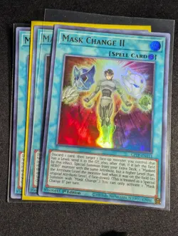Yugioh - 3x Mask Change II GFTP-EN113 1st Ultra Rare NM - Image 1
