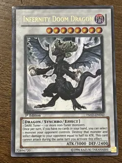 Infernity Doom Dragon TSHD-EN042 The Shining Darkness 1st Edition Ultra Rare LP - Image 1