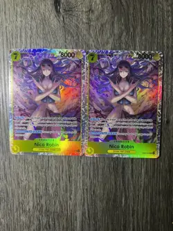 2x Nico Robin EB03-055 SR Foil English One Piece TCG Card Near Mint - Image 1