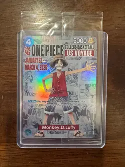 Monkey.D.Luffy (055) (College Basketball US Voyage) P-055 One Piece Promotion... - Image 1