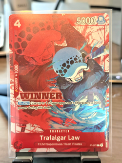 Trafalgar Law Winner Pack Vol. 7 One Piece Promo Card P-017 Stamped - Image 2