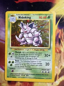 Pokemon TCG Nidoking Base Set Holo Unlimited Rare Card 11/102 - Image 1