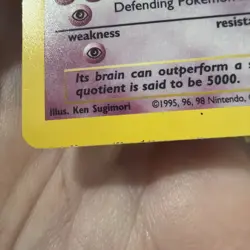 1999 Pokemon TCG Alakazam Base Set Holo Rare Card 1/102 - Image 5