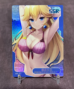 Princess Peach Super Mario SSR Holo Anime Waifu Card Goddess Story ACG - Image 1
