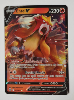 Entei V 022/172 Brilliant Stars Full Art Holo Rare Pokemon Card NM - Image 1