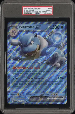 PSA 8 Blastoise EX JUMBO Card - Blooming Waters Costco Promo 2025 - Image 1