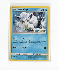 Alolan Vulpix Stamped Promo Pokemon Card Build-A-Bear Workshop - 21/145 - Image 1