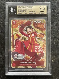 Monkey.D.Luffy (Bandai Card Games Fest 24-25) P-080 One Piece Promotion BGS 9.5 - Image 1