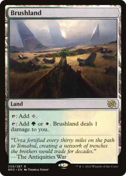 Brushland (FOIL) x1 - MTG The Brothers' War BRO #259 - Image 1