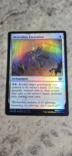 Meticulous Excavation Brothers War Foil Enchantment Uncommon MTG NM - Image 1