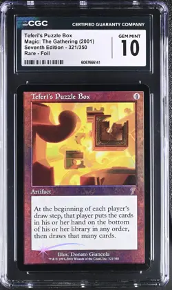 TEFERI'S PUZZLE BOX 7th Edition Foil Rare CGC 10 MTG [Nostalgium] - Image 1