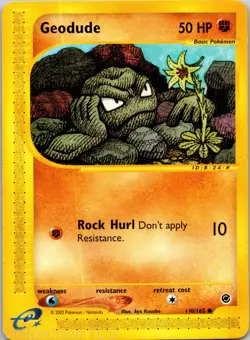 Geodude 110/165 Common Expedition Base Set Pokemon LP - Image 1