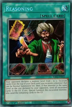 RA01-EN052 REASONING SECRET RARE 1ST EDITION YuGiOh CARD - Image 1