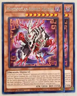 Yu-Gi-Oh! - 2x Mementotlan-Horned Dragon - VASM-EN002 - Rare - 1st Ed - NM/M - Image 1