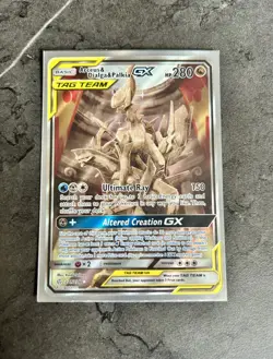 Pokemon TCG Arceus & Dialga & Palkia GX Cosmic Eclipse SM Card 221/236 - Image 1