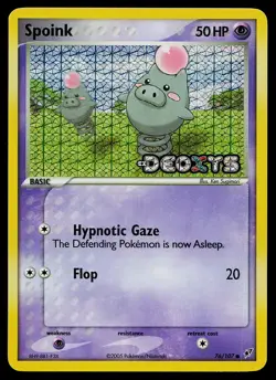 Pokemon Card - Spoink Deoxys 76/107 Common Reverse Holo Stamped - Image 1